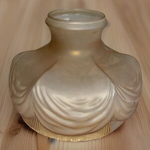 Vintage Aladdin/Coleman Frosted Amber Drape 10" Lamp Shade